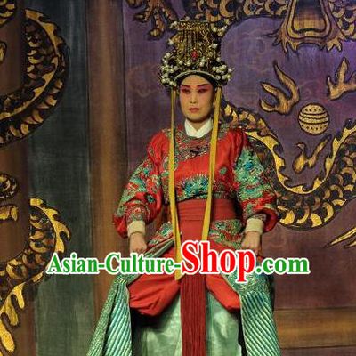 Xiang Luo Hen Chinese Bangzi Opera King Apparels Costumes and Headpieces Traditional Shanxi Clapper Opera Emperor Garment Clothing