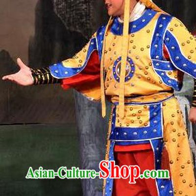 Chinese Bangzi Opera Prince Yin Zhen Apparels Costumes and Headpieces Traditional Shanxi Clapper Opera Martial Male Garment Wusheng Clothing