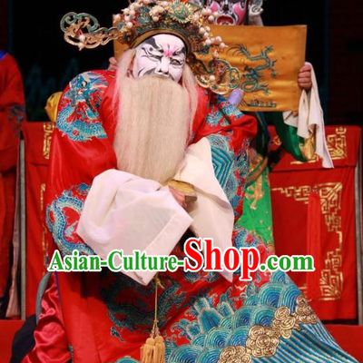 Pan Yang Song Chinese Bangzi Opera Treacherous Official Pan Hong Apparels Costumes and Headpieces Traditional Shanxi Clapper Opera Jing Garment Clothing