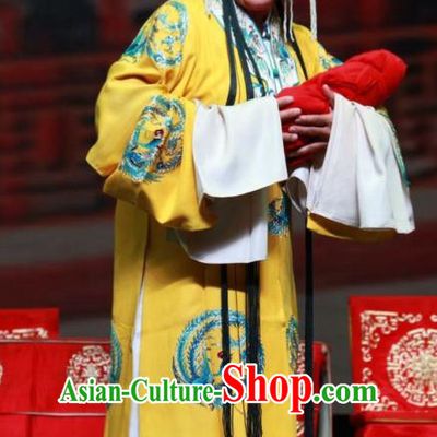 Chinese Shanxi Clapper Opera Court Female Garment Costumes and Headdress Er Jin Gong Traditional Bangzi Opera Actress Dress Imperial Consort Apparels