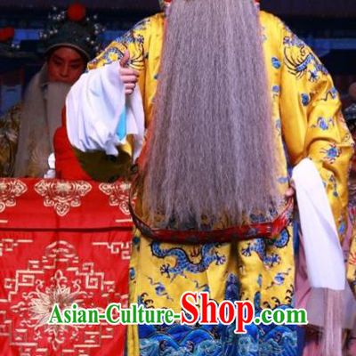Zhong Bao Guo Chinese Bangzi Opera Jing Role Apparels Costumes and Headpieces Traditional Shanxi Clapper Opera Elderly Male Garment Official Li Liang Clothing