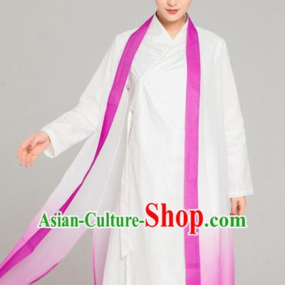 Asian Chinese Traditional Tang Suit Rosy Chiffon Cloak Martial Arts Costumes China Kung Fu Upper Outer Garment Cardigan for Women