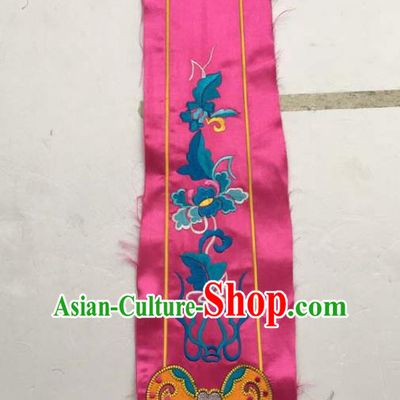 Chinese Traditional Embroidered Butterfly Peony Rosy Patch Decoration Embroidery Applique Craft Embroidered Dress Ribbon Accessories