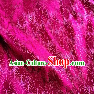 Asian Chinese Traditional Conch Pattern Design Rosy Brocade Fabric Silk Tapestry Tang Suit Material