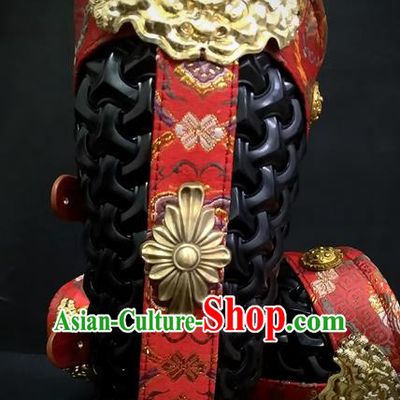 Traditional Chinese Song Dynasty Infantry Warrior Black Brocade Wrist Guard Wristband Armor Ancient Soldier Leather Wristlets Armband for Men