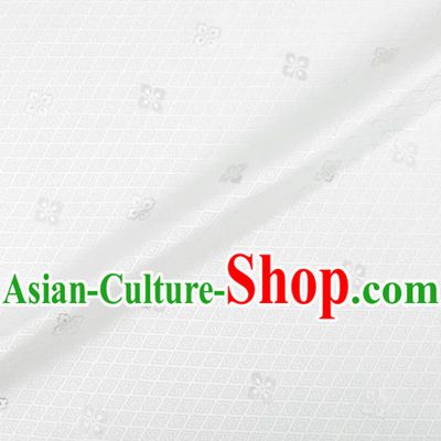 Japanese Traditional Sorbus Pattern Design White Brocade Fabric Silk Material Traditional Asian Japan Kimono Nishijin Satin Tapestry