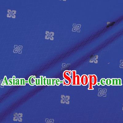 Japanese Traditional Sorbus Pattern Design Deep Blue Brocade Fabric Silk Material Traditional Asian Japan Kimono Nishijin Satin Tapestry