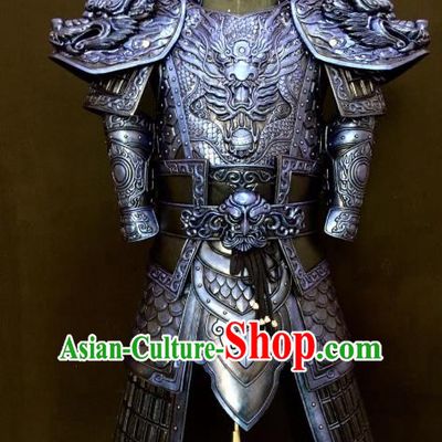 Traditional Chinese Cosplay Han Dynasty Military Officer Body Armor Outfits Ancient Film General Armour Costumes