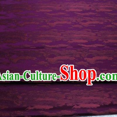 Chinese Cheongsam Classical Pattern Design Deep Purple Brocade Asian Traditional Tapestry Material DIY Satin Damask Mongolian Robe Silk Fabric