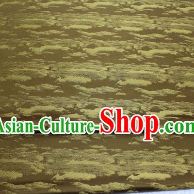 Chinese Cheongsam Classical Pattern Design Deep Khaki Brocade Asian Traditional Tapestry Material DIY Satin Damask Mongolian Robe Silk Fabric