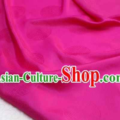 Chinese Classical Pattern Design Rosy Brocade Asian Traditional Tapestry Mongolian Robe Material DIY Satin Damask Silk Fabric