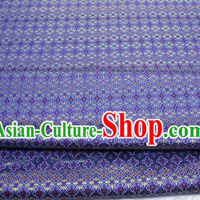 Royalblue Chinese Classical Pattern Design Brocade Mongolian Robe Silk Fabric DIY Satin Damask Asian Traditional Tapestry Material