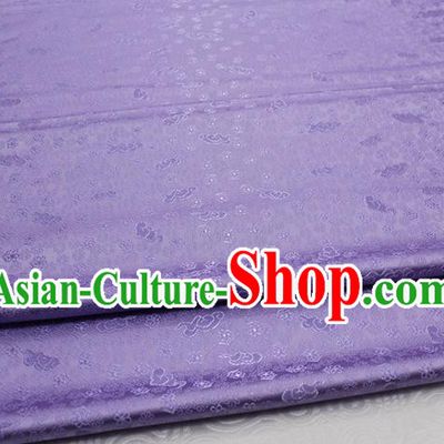 Chinese Classical Cloud Blossom Pattern Design Purple Brocade Mongolian Robe Asian Traditional Tapestry Material Silk Fabric DIY Satin Damask