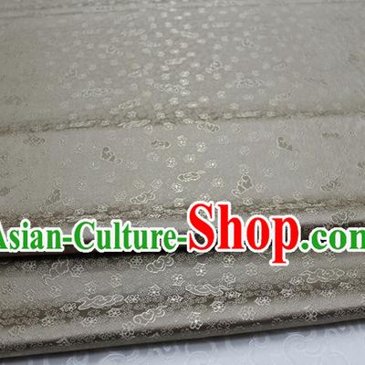 Chinese Classical Cloud Blossom Pattern Design Deep Grey Brocade Mongolian Robe Asian Traditional Tapestry Material Silk Fabric DIY Satin Damask