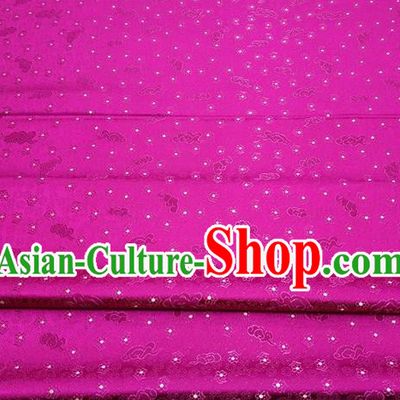 Chinese Classical Cloud Blossom Pattern Design Rosy Brocade Mongolian Robe Asian Traditional Tapestry Material Silk Fabric DIY Satin Damask