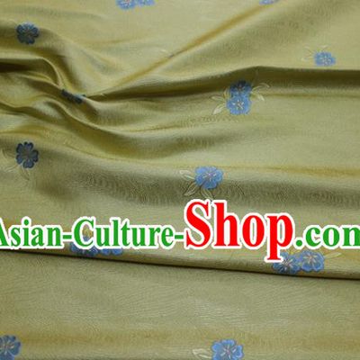 Chinese Classical Blossom Pattern Design Ginger Brocade Silk Fabric DIY Satin Damask Asian Traditional Qipao Dress Tapestry Material