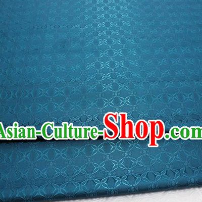 Chinese Mongolian Robe Classical Pattern Design Teal Brocade Asian Traditional Tapestry Material DIY Satin Damask Silk Fabric