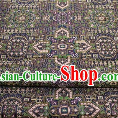 Chinese Classical Pattern Design Navy Nanjing Brocade Asian Traditional Tapestry Mongolian Robe Material DIY Satin Damask Silk Fabric