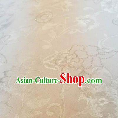 Top Quality Chinese Classical Osmanthus Pattern White Silk Material Traditional Asian Hanfu Dress Jacquard Cloth Traditional Satin Fabric