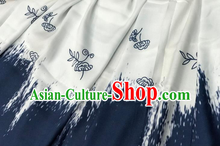 Chinese Hanfu Dress Traditional Pattern Design Satin Fabric Silk Material Traditional Asian Tapestry