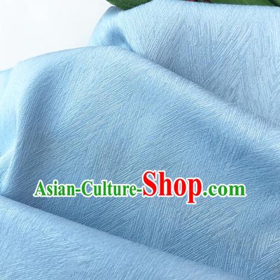 Top Quality Chinese Light Blue Satin Fabric Traditional Asian Hanfu Dress Cloth Silk Material Traditional Jacquard Tapestry