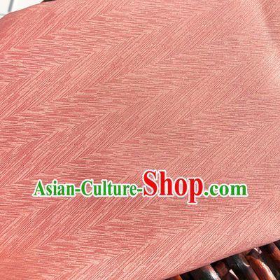 Top Quality Chinese Peach Pink Satin Fabric Traditional Asian Hanfu Dress Cloth Silk Material Traditional Jacquard Tapestry