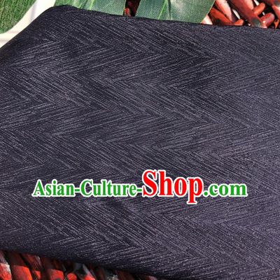 Top Quality Chinese Black Satin Fabric Traditional Asian Hanfu Dress Cloth Silk Material Traditional Jacquard Tapestry