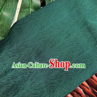Top Quality Chinese Atrovirens Satin Fabric Traditional Asian Hanfu Dress Cloth Silk Material Traditional Jacquard Tapestry