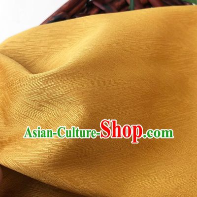 Top Quality Chinese Yellow Satin Fabric Traditional Asian Hanfu Dress Cloth Silk Material Traditional Jacquard Tapestry