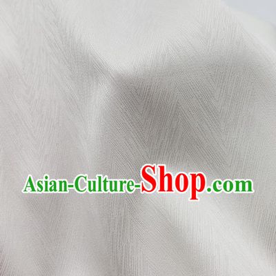 Top Quality Chinese White Satin Fabric Traditional Asian Hanfu Dress Cloth Silk Material Traditional Jacquard Tapestry