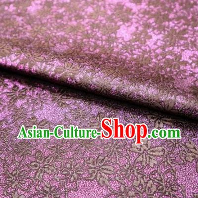 Top Quality Japanese Classical Sakura Pattern Crimson Tapestry Satin Material Asian Traditional Brocade Kimono Nishijin Cloth Fabric