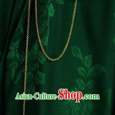 Chinese Classical Cheongsam Blueing Flagon Brooch Traditional Hanfu Accessories Handmade Breastpin Golden Bell Tassel Pendant for Women