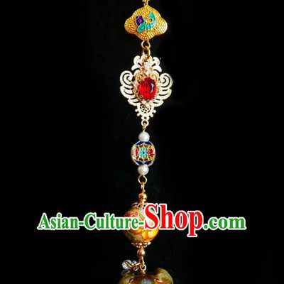 Chinese Classical Cheongsam Yellow Ceramics Rose Brooch Traditional Hanfu Accessories Handmade Red Crystal Breastpin Pendant for Women