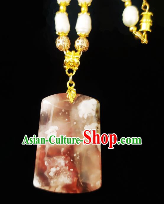 Chinese Handmade Necklace Traditional Hanfu Jewelry Accessories Pearls Necklet for Women Chinese Handmade Necklace Traditional Hanfu Jewelry Accessories Pearls Necklet for Women