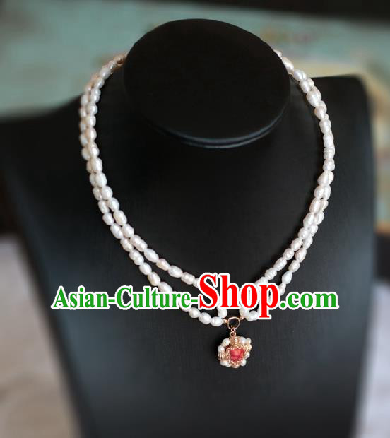 Baroque Handmade Pomegranate Jewelry Accessories European Novel Design Pearls Necklace for Women Baroque Handmade Pomegranate Jewelry Accessories European Novel Design Pearls Necklace for Women