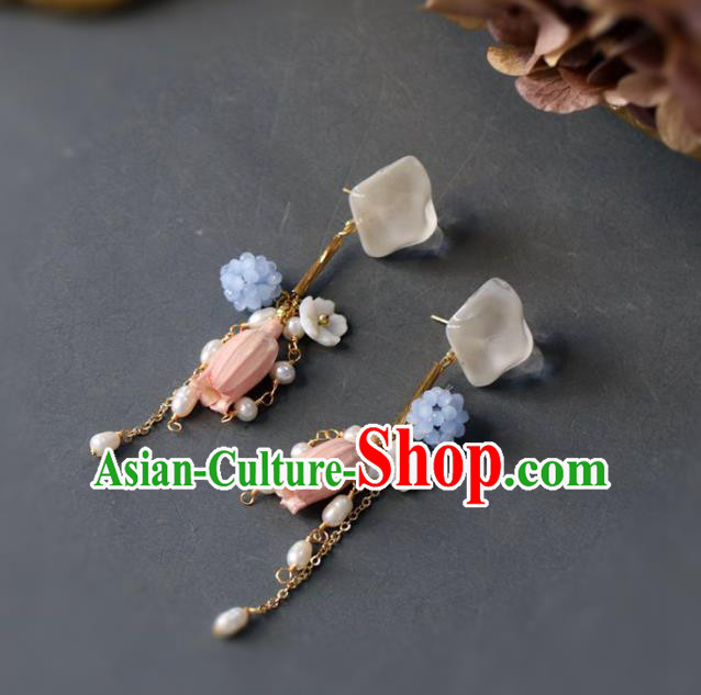 Princess Handmade Convallaria Long Tassel Earrings Classical Eardrop Jewelry Accessories for Women Princess Handmade Convallaria Long Tassel Earrings Classical Eardrop Jewelry Accessories for Women