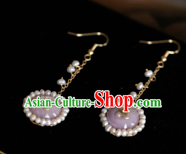 Princess Handmade Lilac Earrings Fashion Jewelry Accessories Classical Pearls Eardrop for Women Princess Handmade Lilac Earrings Fashion Jewelry Accessories Classical Pearls Eardrop for Women