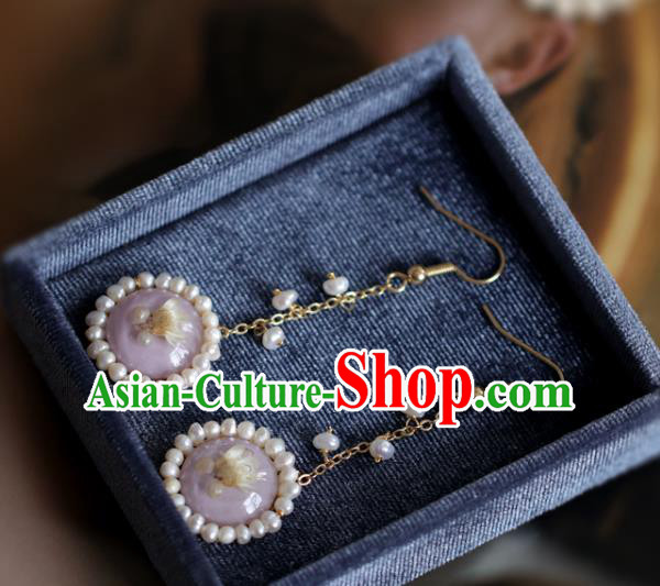 Princess Handmade Lilac Earrings Fashion Jewelry Accessories Classical Pearls Eardrop for Women Princess Handmade Lilac Earrings Fashion Jewelry Accessories Classical Pearls Eardrop for Women