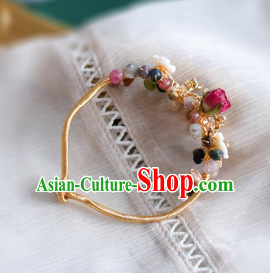 Baroque Handmade Jewelry Accessories European Novel Design Preserved Flower Bracelet for Women Baroque Handmade Jewelry Accessories European Novel Design Preserved Flower Bracelet for Women