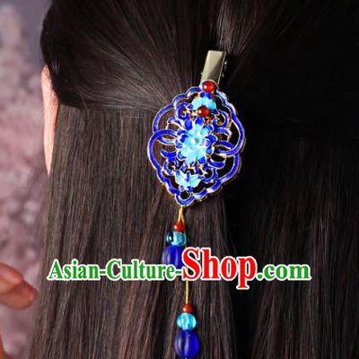 Chinese Traditional Cloisonne Hair Claw Hair Accessories Decoration Handmade Hair Accessories Hair Stick for Women