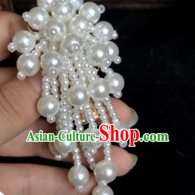Handmade Chinese Ming Dynasty Pearls Hair Claw Traditional Hair Accessories Ancient Court Princess Hairpins Hair Stick for Women