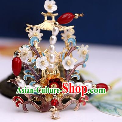 Handmade Chinese Classical Phoenix Hair Crown Traditional Hair Accessories Ancient Hanfu Hairpins for Women