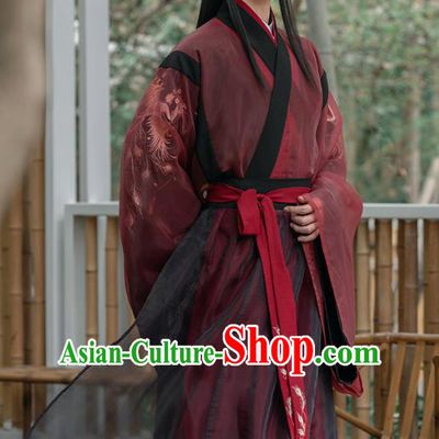 Traditional Chinese Jin Dynasty Noble Childe Hanfu Apparels Ancient Swordsman Historical Costumes for Men