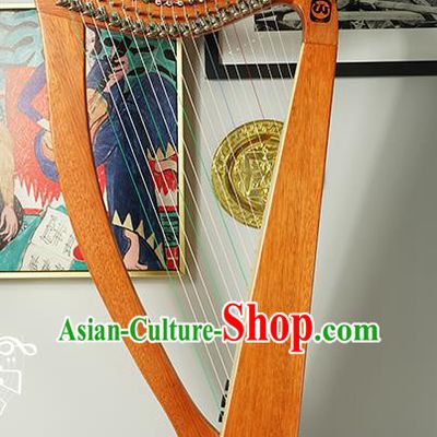 Europe Traditional Musical Instruments Ireland Harp Handmade Wood String Instrument