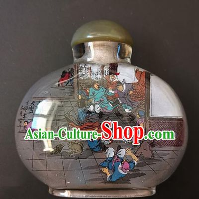 Chinese Snuff Bottle Traditional Handmade Painting Havoc in Heaven Snuff Bottles