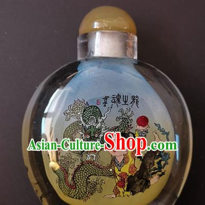 Chinese Snuff Bottle Traditional Handmade Painting Dragon Boy Snuff Bottles