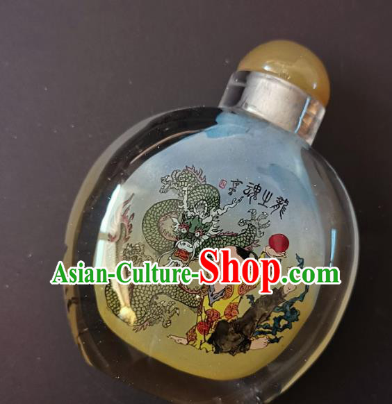 Chinese Snuff Bottle Traditional Handmade Painting Dragon Boy Snuff Bottles