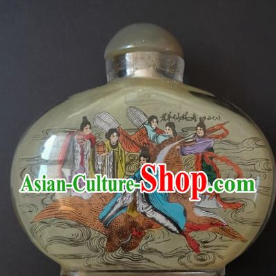 Chinese Snuff Bottle Traditional Handmade Painting Goddess Fairy Snuff Bottles