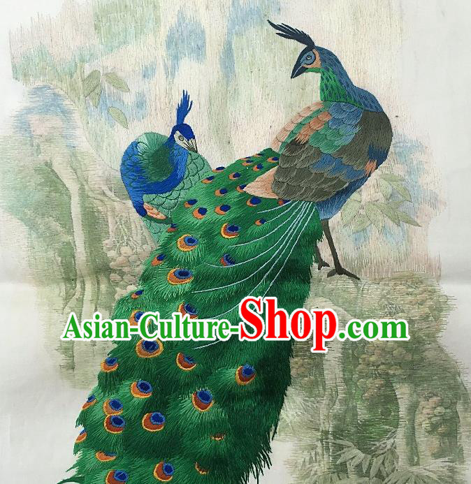 Traditional Chinese Embroidered Peacock Fabric Hand Embroidering Dress Applique Embroidery Veil Patches Accessories Traditional Chinese Embroidered Peacock Fabric Hand Embroidering Dress Applique Embroidery Veil Patches Accessories