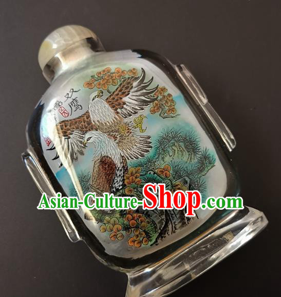 Chinese Snuff Bottle Traditional Handmade Painting Double Eagle Inside Snuff Bottles Chinese Snuff Bottle Traditional Handmade Painting Double Eagle Inside Snuff Bottles